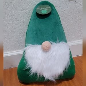 Gnome Green Accent Pillow Decoration